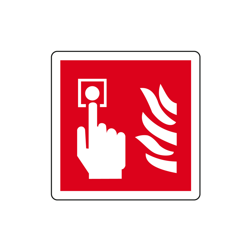 PULSANTE ALLARME ANTINCENDIO ADESIVO 125X125 ANTINCENDIO