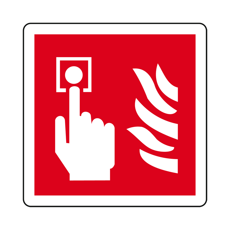 PULSANTE ALLARME ANTINCENDIO CARTELLO ALLUMINIO 230X230 ANTINCENDIO