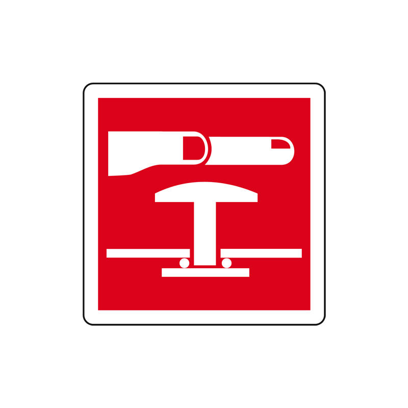 STOP DI EMERGENZA ADESIVO 125X125 ANTINCENDIO