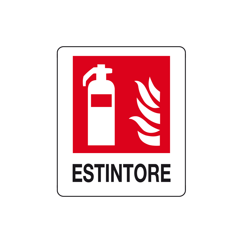 ESTINTORE CARTELLO ALLUMINIO 150X175 ANTINCENDIO
