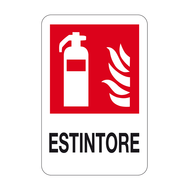 ESTINTORE CARTELLO ALLUMINIO 330X500 ANTINCENDIO