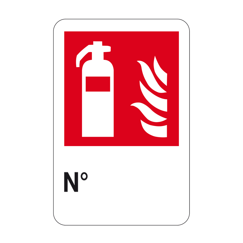 ESTINTORE NUMERO CARTELLO ALLUMINIO 330X500 ANTINCENDIO