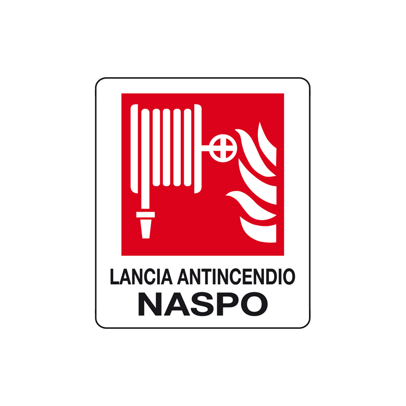 LANCIA ANTINCENDIO NASPO CARTELLO ALLUMINIO 150X175 ANTINCENDIO