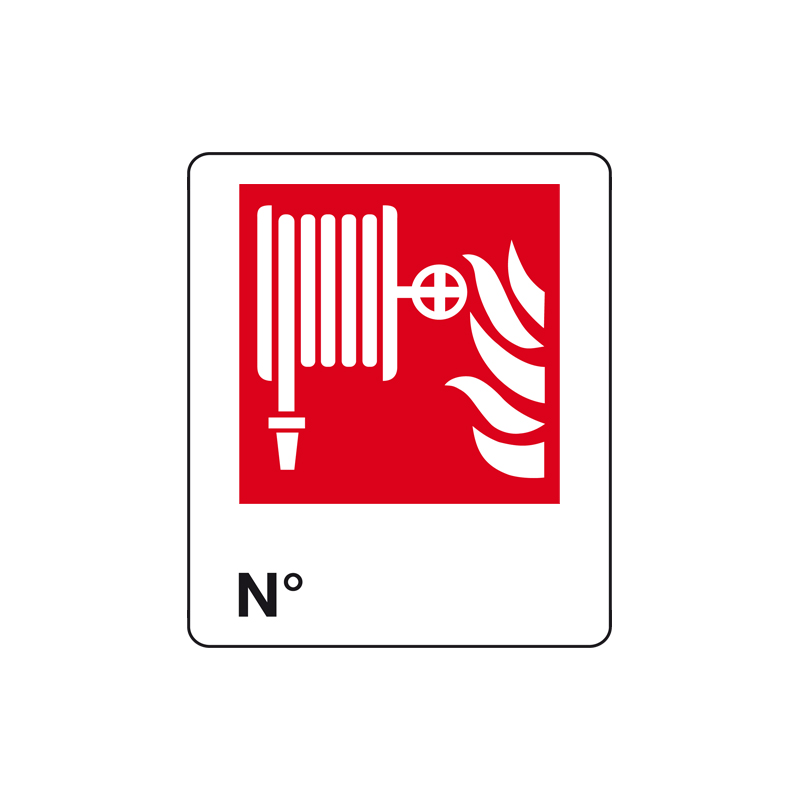 LANCIA ANTINCENDIO NUMERO CARTELLO ALLUMINIO 150X175 ANTINCENDIO