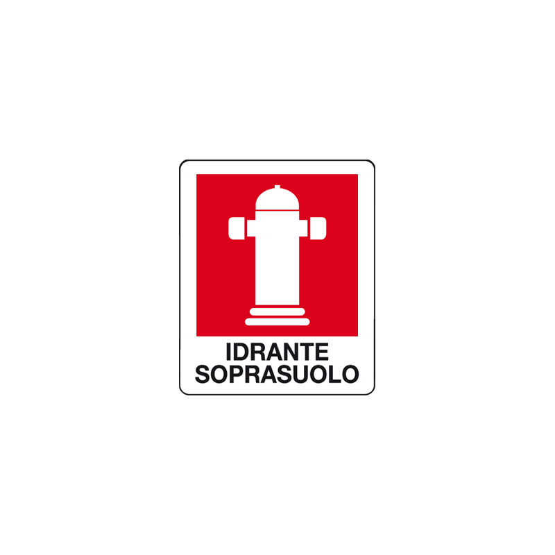 IDRANTE SOPRASUOLO CARTELLO ALLUMINIO 100X120  ANTINCENDIO