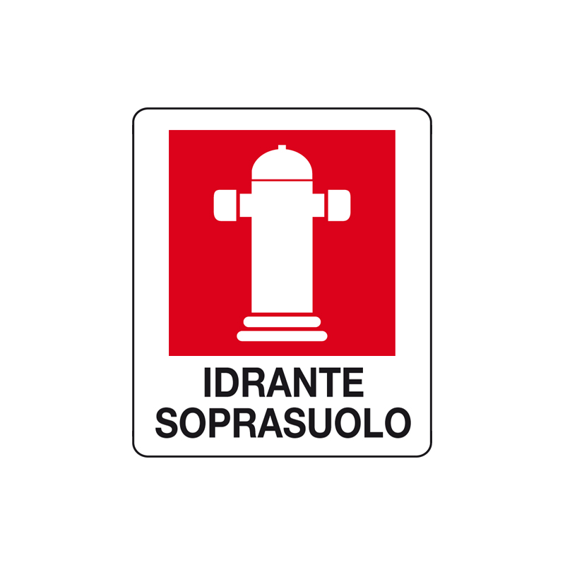 IDRANTE SOPRASUOLO CARTELLO ALLUMINIO 150X175 ANTINCENDIO