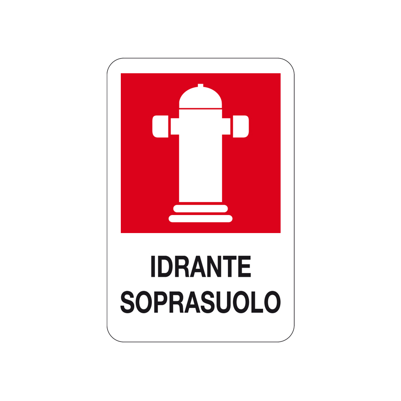 IDRANTE SOPRASUOLO CARTELLO ALLUMINIO 200X300 ANTINCENDIO