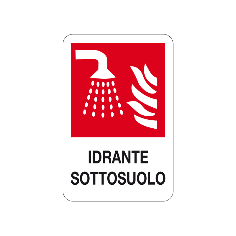 SISTEMA DI SPEGNIMENTO AD ACQUA CARTELLO ALLUMINIO 200X300 ANTINCENDIO