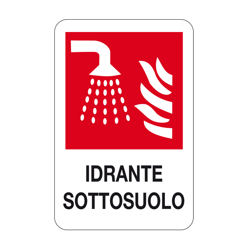 SISTEMA DI SPEGNIMENTO AD ACQUA CARTELLO ALLUMINIO 330X500 ANTINCENDIO