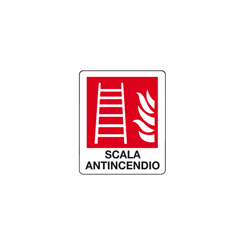 SCALA ANTINCENDIO CARTELLO ALLUMINIO 100X120  ANTINCENDIO