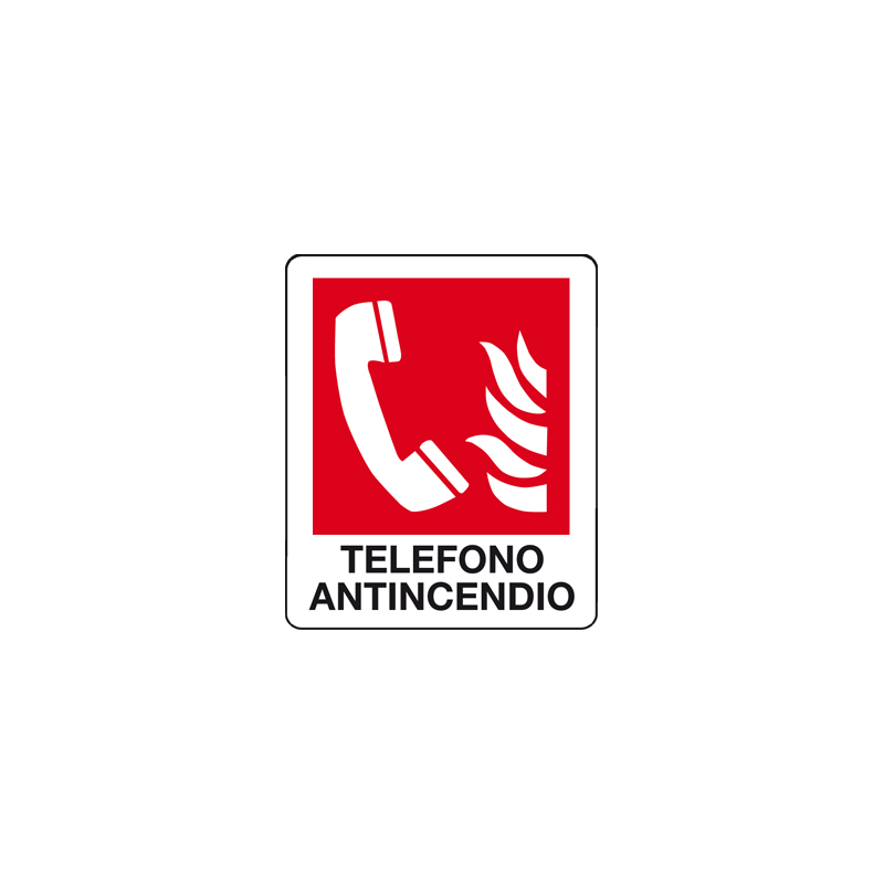 TELEFONO ANTINCENDIO CARTELLO ALLUMINIO 100X120  ANTINCENDIO