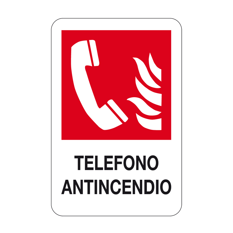 TELEFONO ANTINCENDIO CARTELLO ALLUMINIO 330X500 ANTINCENDIO