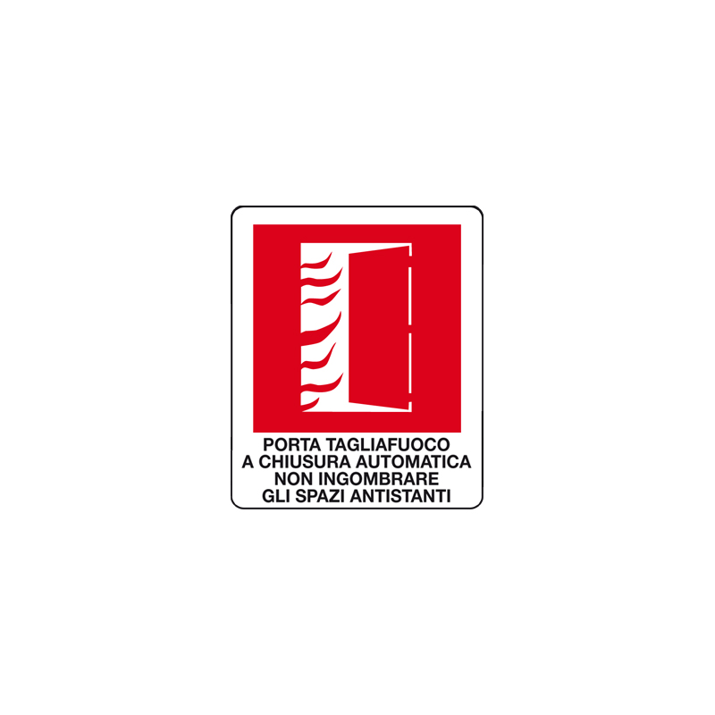 PORTA TAGLIAFUOCO A CHIUSURA AUTOM. CARTELLO ALLUMINIO 100X120  ANTINCENDIO