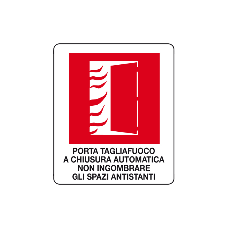 PORTA TAGLIAFUOCO A CHIUSURA AUTOM. CARTELLO ALLUMINIO 150X175 ANTINCENDIO
