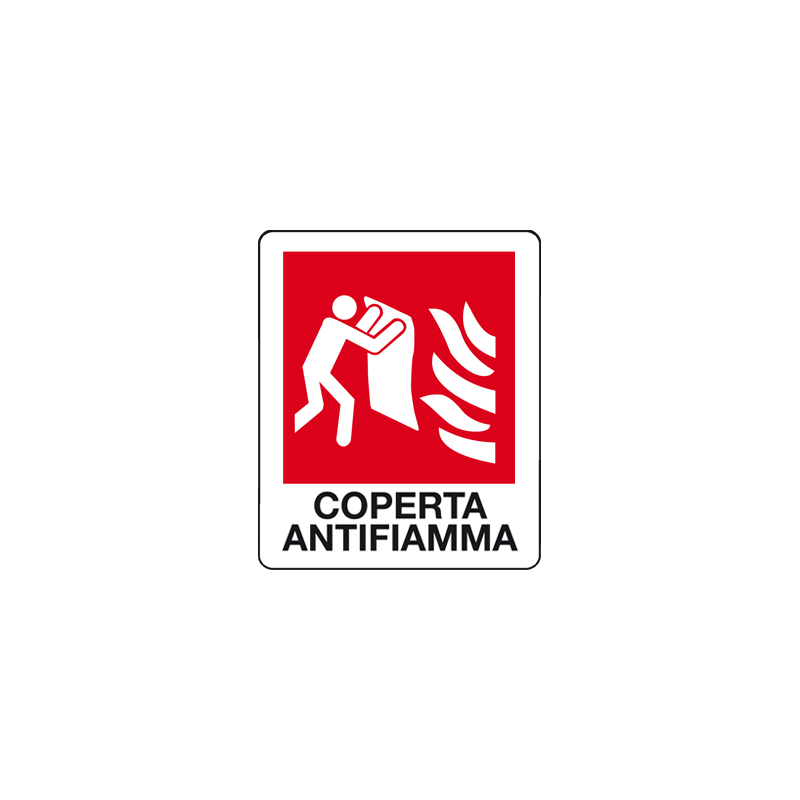 COPERTA ANTIFIAMMA CARTELLO ALLUMINIO 100X120  ANTINCENDIO