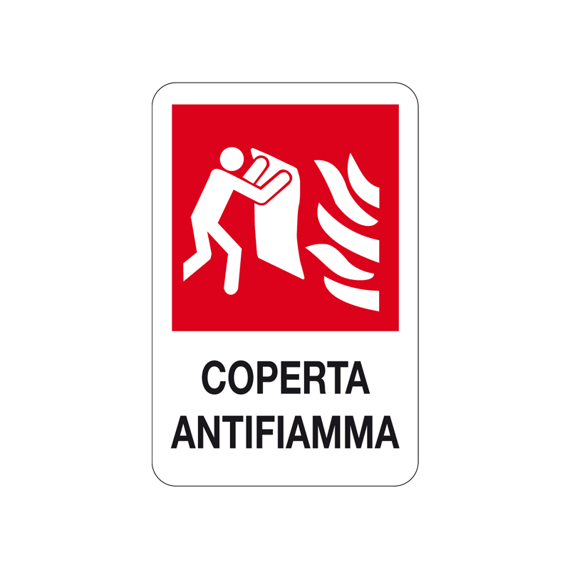 COPERTA ANTIFIAMMA CARTELLO ALLUMINIO 200X300 ANTINCENDIO