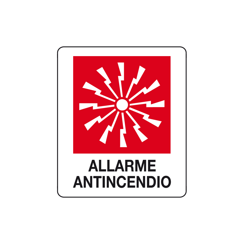 SIRENA ANTINCENDIO CARTELLO ALLUMINIO 150X175 ANTINCENDIO