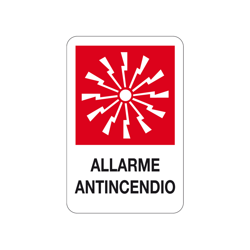 SIRENA ANTINCENDIO CARTELLO ALLUMINIO 200X300 ANTINCENDIO