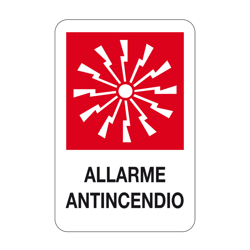 SIRENA ANTINCENDIO CARTELLO ALLUMINIO 330X500 ANTINCENDIO