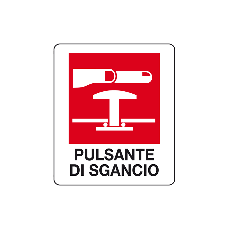 PULSANTE DI SGANCIO CARTELLO ALLUMINIO 150X175 ANTINCENDIO