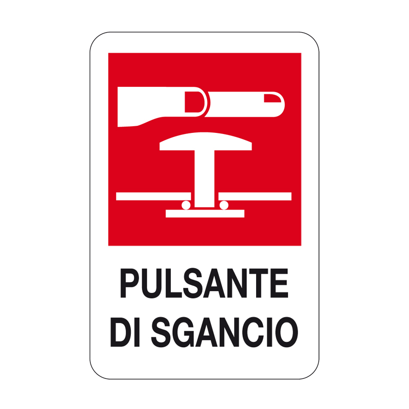 PULSANTE DI SGANCIO CARTELLO ALLUMINIO 330X500 ANTINCENDIO