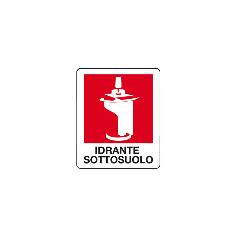 IDRANTE SOTTOSUOLO CARTELLO ALLUMINIO 100X120  ANTINCENDIO