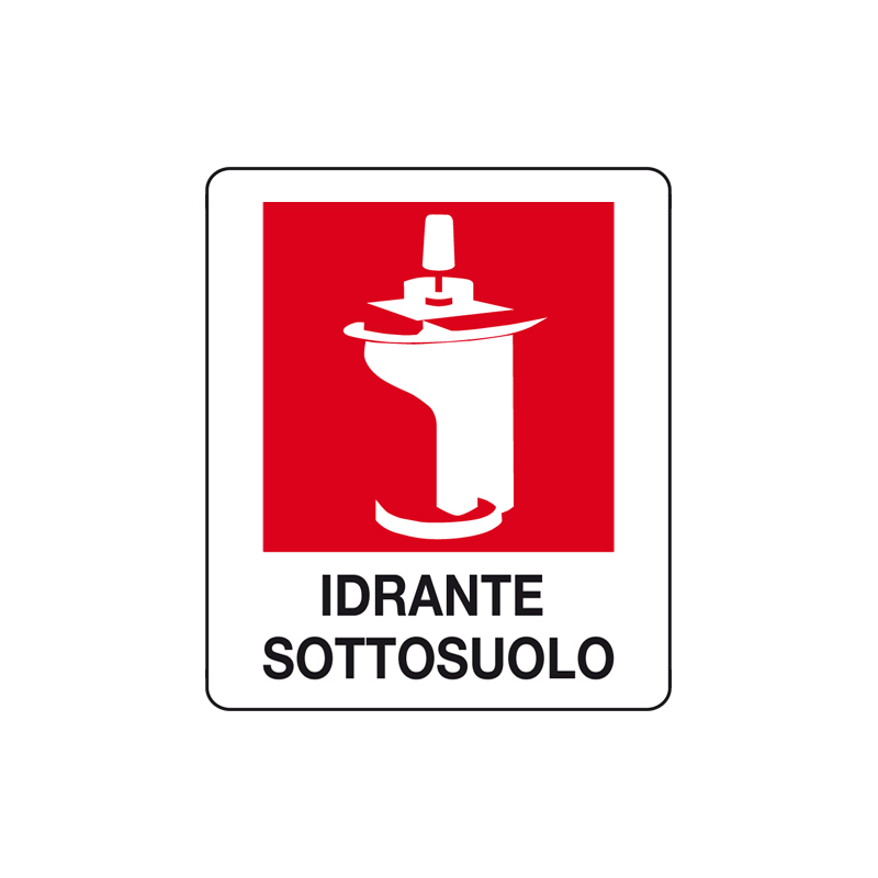 IDRANTE SOTTOSUOLO CARTELLO ALLUMINIO 150X175 ANTINCENDIO