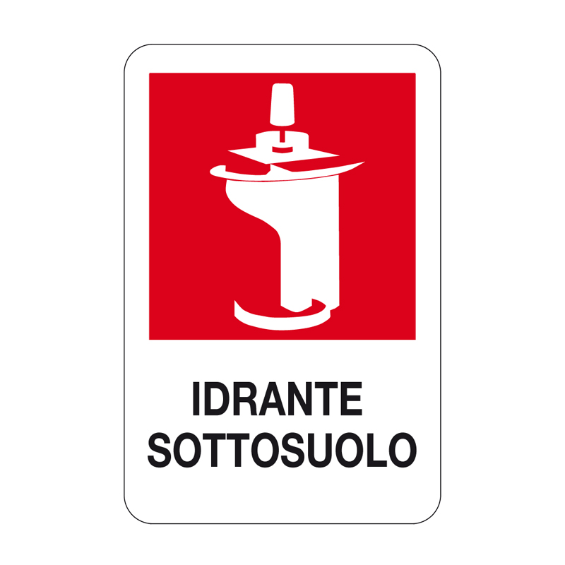 IDRANTE SOTTOSUOLO CARTELLO ALLUMINIO 330X500 ANTINCENDIO