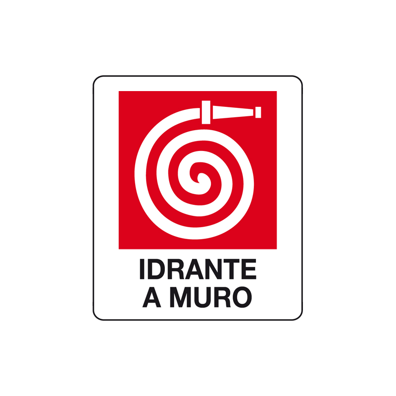 IDRANTE A MURO CARTELLO ALLUMINIO 150X175 ANTINCENDIO