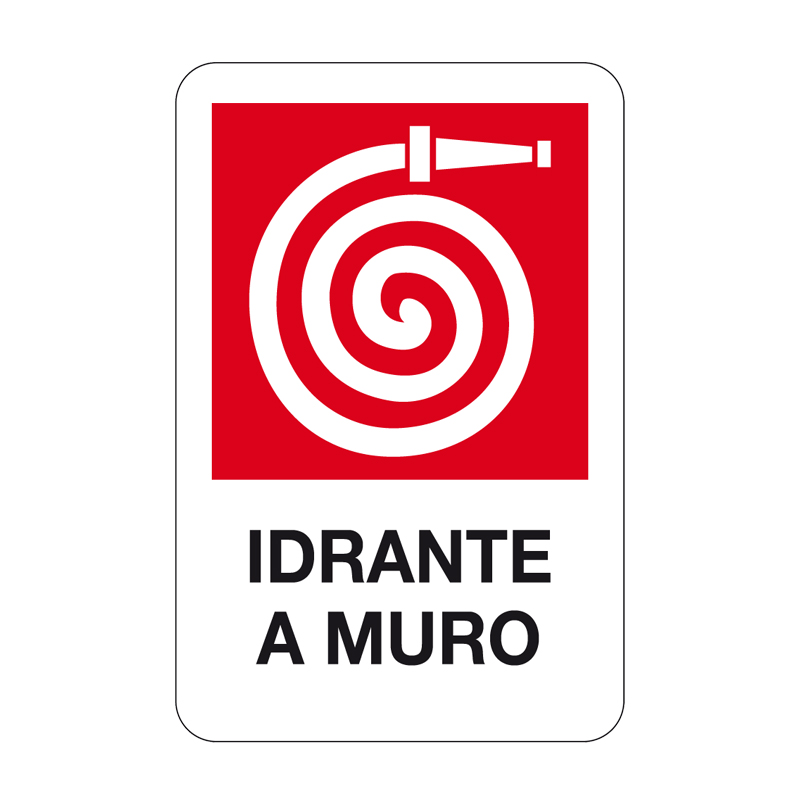 IDRANTE A MURO CARTELLO ALLUMINIO 330X500 ANTINCENDIO