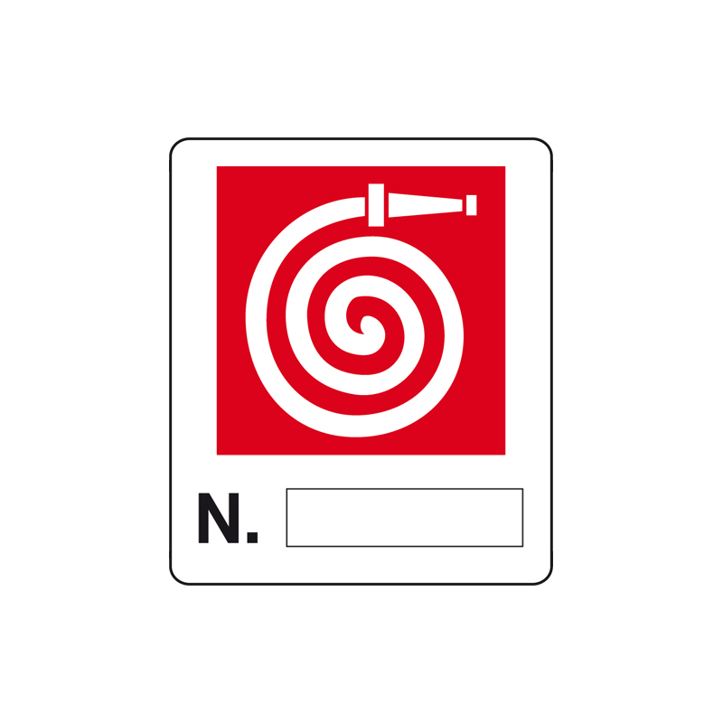IDRANTE NUMERO CARTELLO ALLUMINIO 150X175 ANTINCENDIO