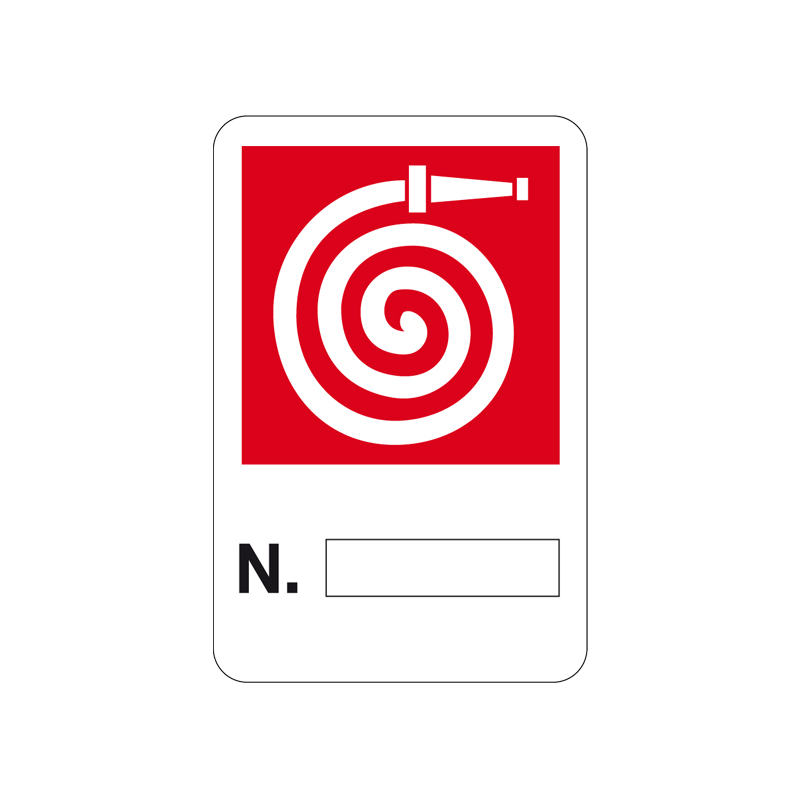 IDRANTE NUMERO CARTELLO ALLUMINIO 200X300 ANTINCENDIO