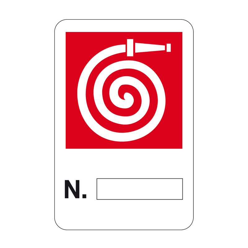 IDRANTE NUMERO CARTELLO ALLUMINIO 330X500 ANTINCENDIO