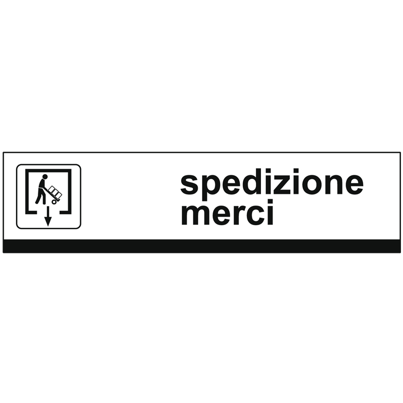SPEDIZIONE MERCI CARTELLO SCATOLATO 1000X250 PROP. PRIV.
