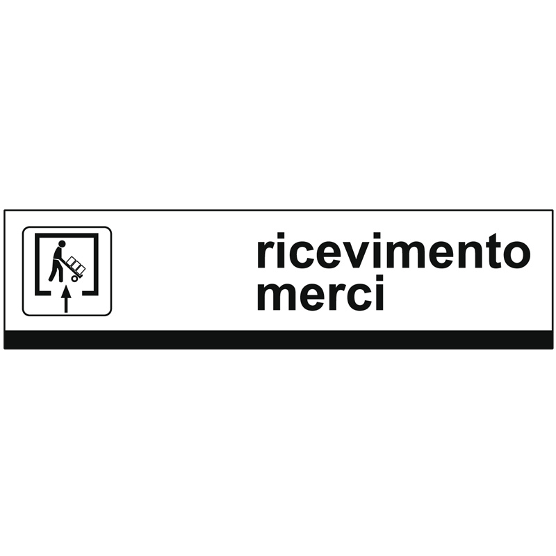 RICEVIMENTO MERCI CARTELLO SCATOLATO 1000X250 PROP. PRIV.