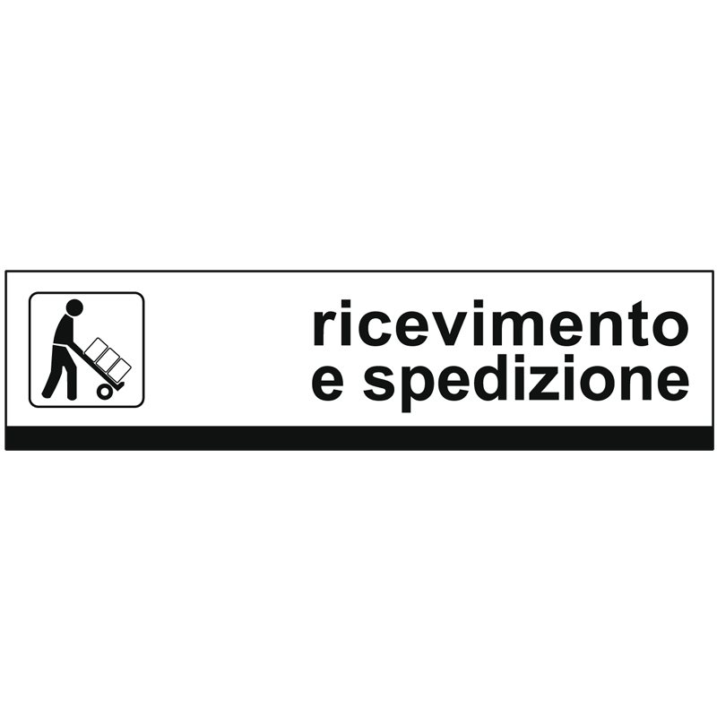 RICEVIMENTO E SPEDIZIONE CARTELLO SCATOLATO 1000X250 PROP. PRIV.