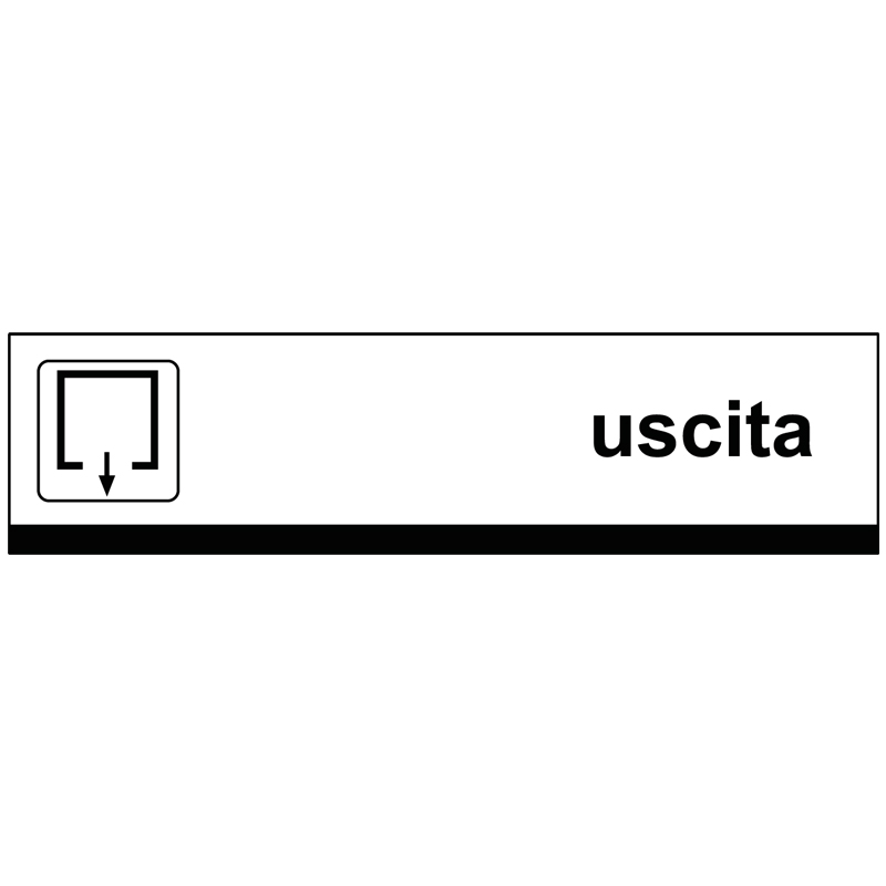 USCITA CARTELLO ALLUMINIO 1000X250 PROP. PRIV.