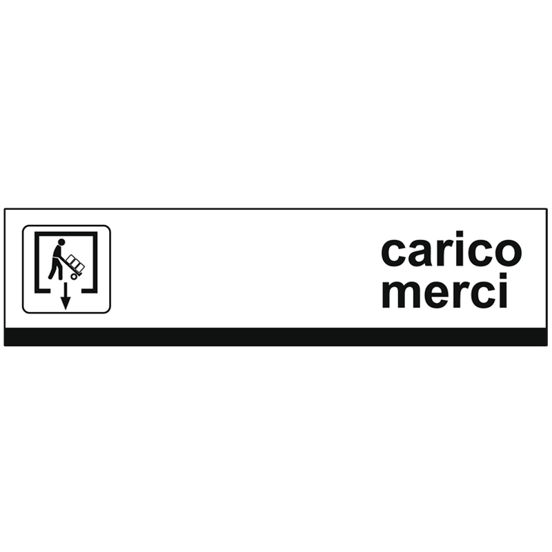 CARICO MERCI CARTELLO ALLUMINIO 1000X250 PROP. PRIV.