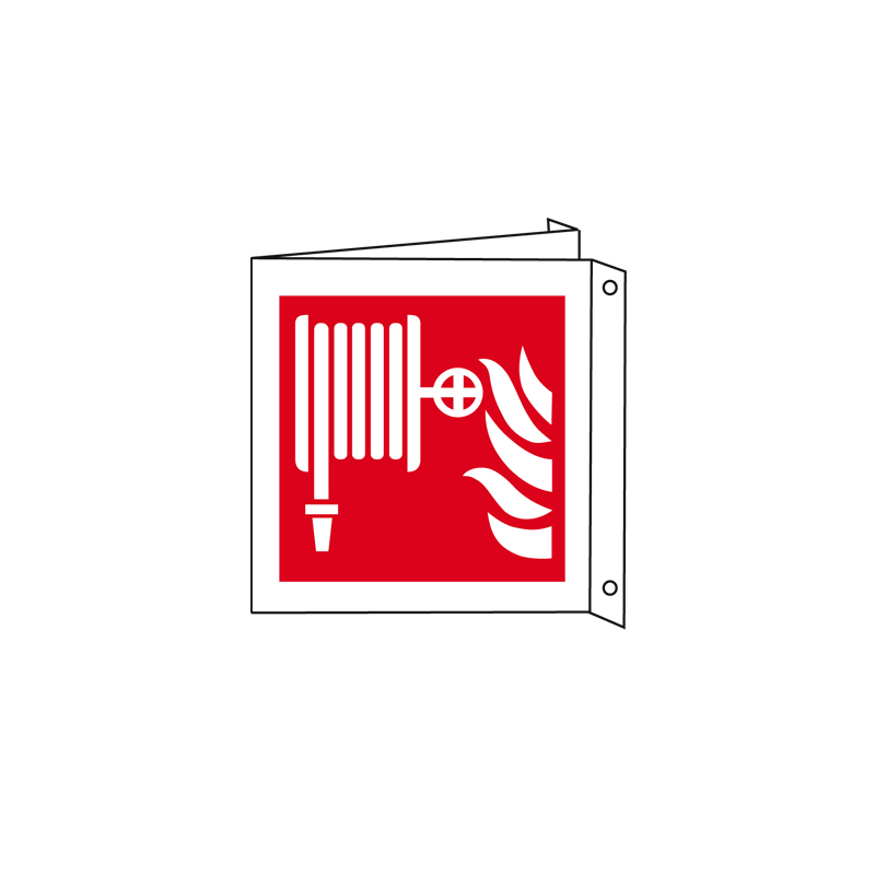 LANCIA ANTINCENDIO NASPO CARTELLO ALLUMINIO 125X125 BIF