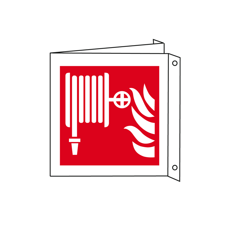 LANCIA ANTINCENDIO NASPO CARTELLO ALLUMINIO 230X230 BIF