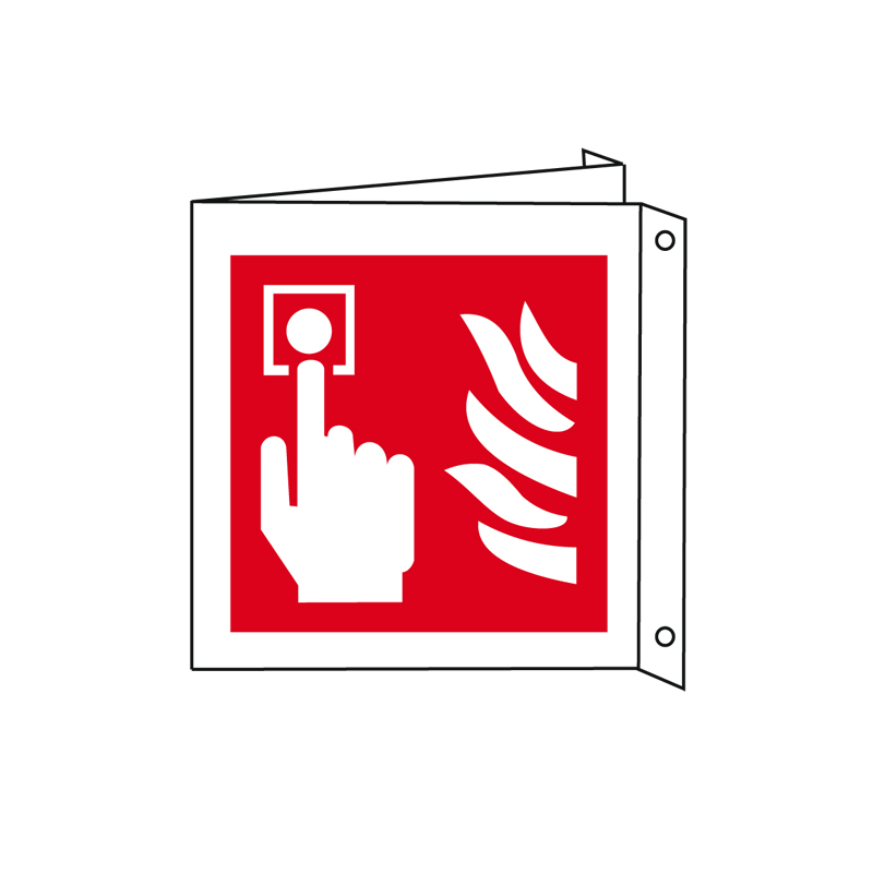 PULSANTE ALLARME ANTINCENDIO CARTELLO ALLUMINIO 230X230 BIF