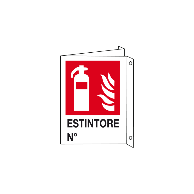 ESTINTORE N. CARTELLO ALLUMINIO 150X175 BIF