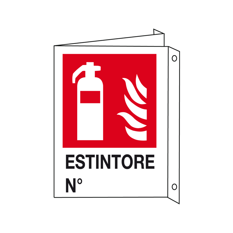 ESTINTORE N. CARTELLO ALLUMINIO 330X500 BIF