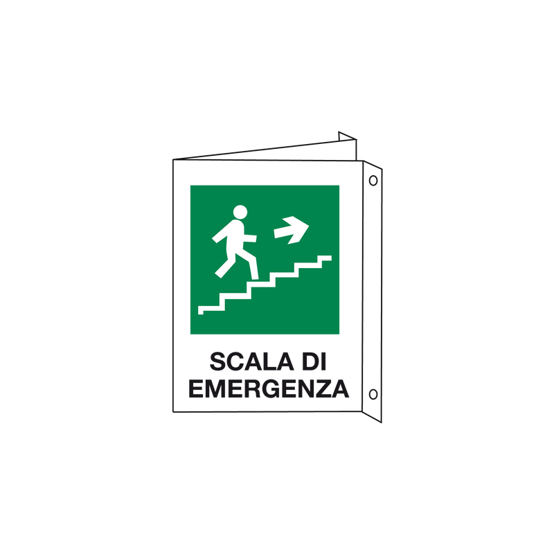 SCALA A SALIRE DESTRA CARTELLO ALLUMINIO 150X175 BIF