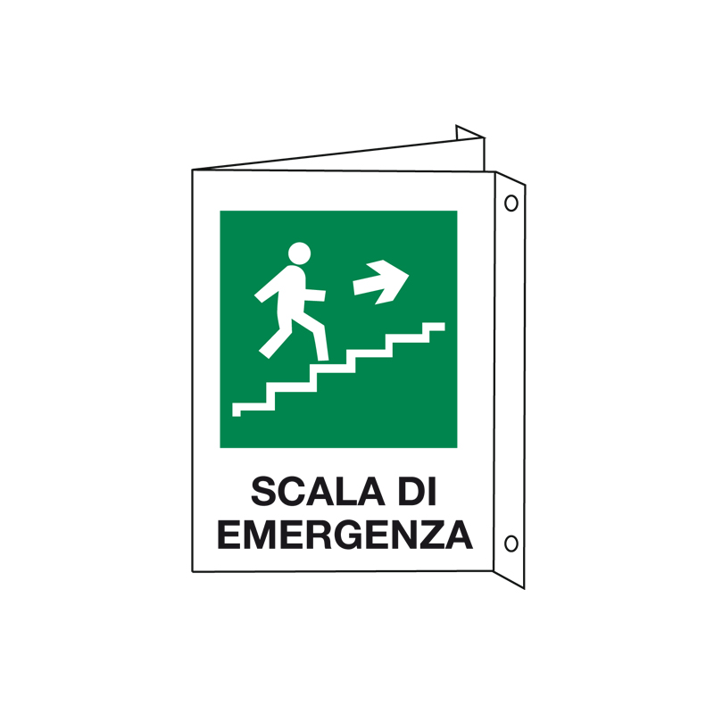 SCALA A SALIRE DESTRA CARTELLO ALLUMINIO 200X300 BIF