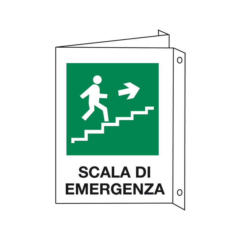 SCALA A SALIRE DESTRA CARTELLO ALLUMINIO 330X500 BIF