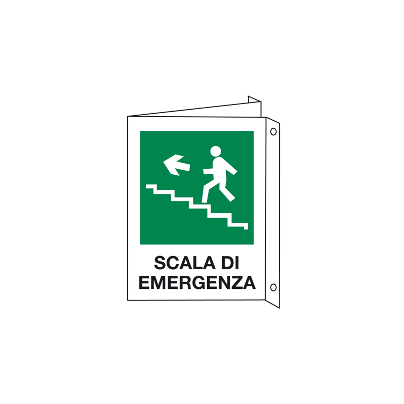 SCALA A SALIRE SINISTRA CARTELLO ALLUMINIO 150X175 BIF