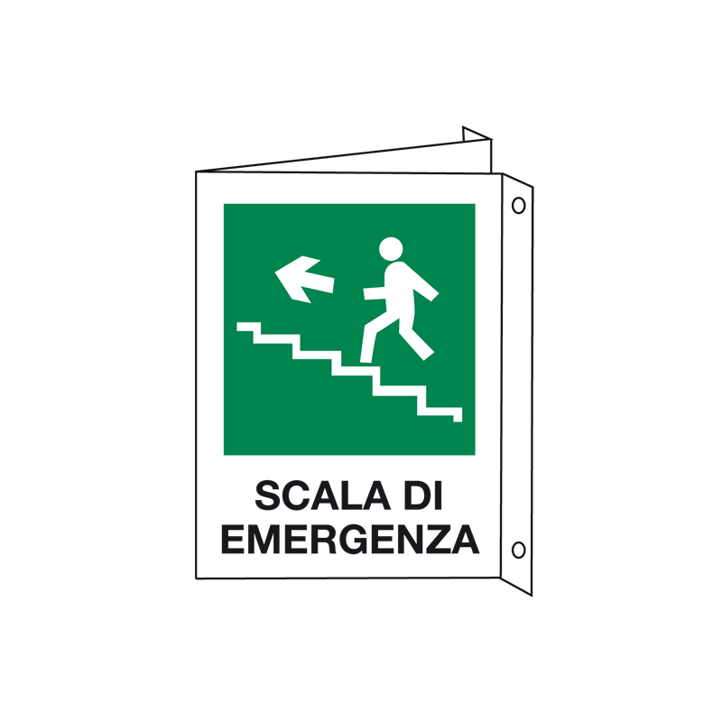 SCALA A SALIRE SINISTRA CARTELLO ALLUMINIO 200X300 BIF