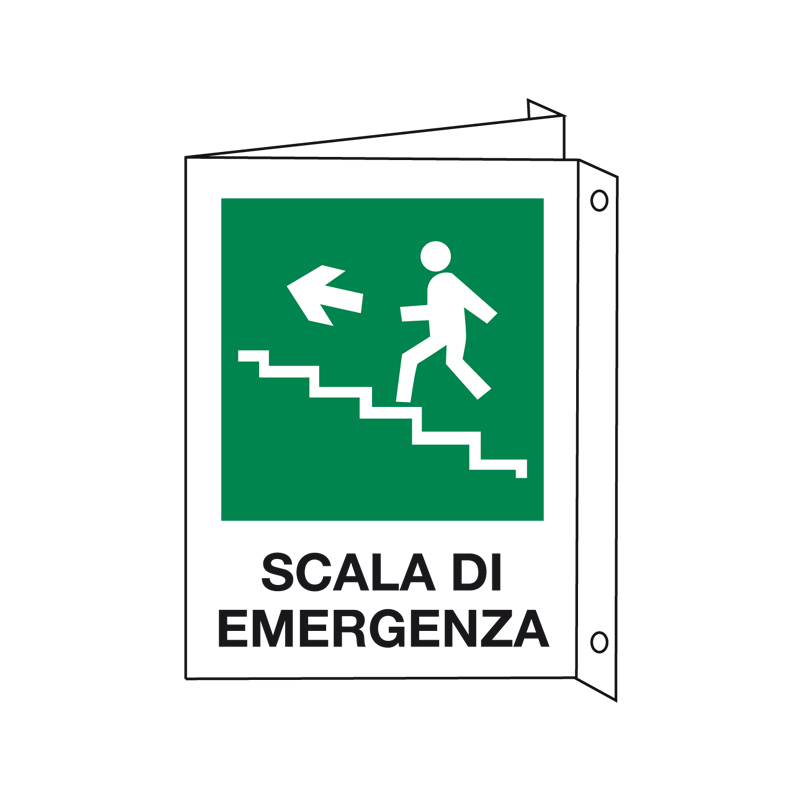 SCALA A SALIRE SINISTRA CARTELLO ALLUMINIO 330X500 BIF