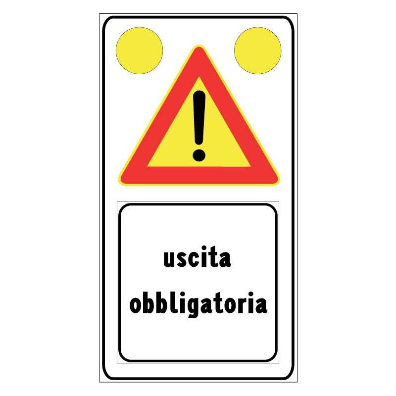 USCITA OBBLIGATORIA CART.LAMIERA SCATOL. 60X120 CM CON 2 OTTICHE LED D.20 CLASS.1